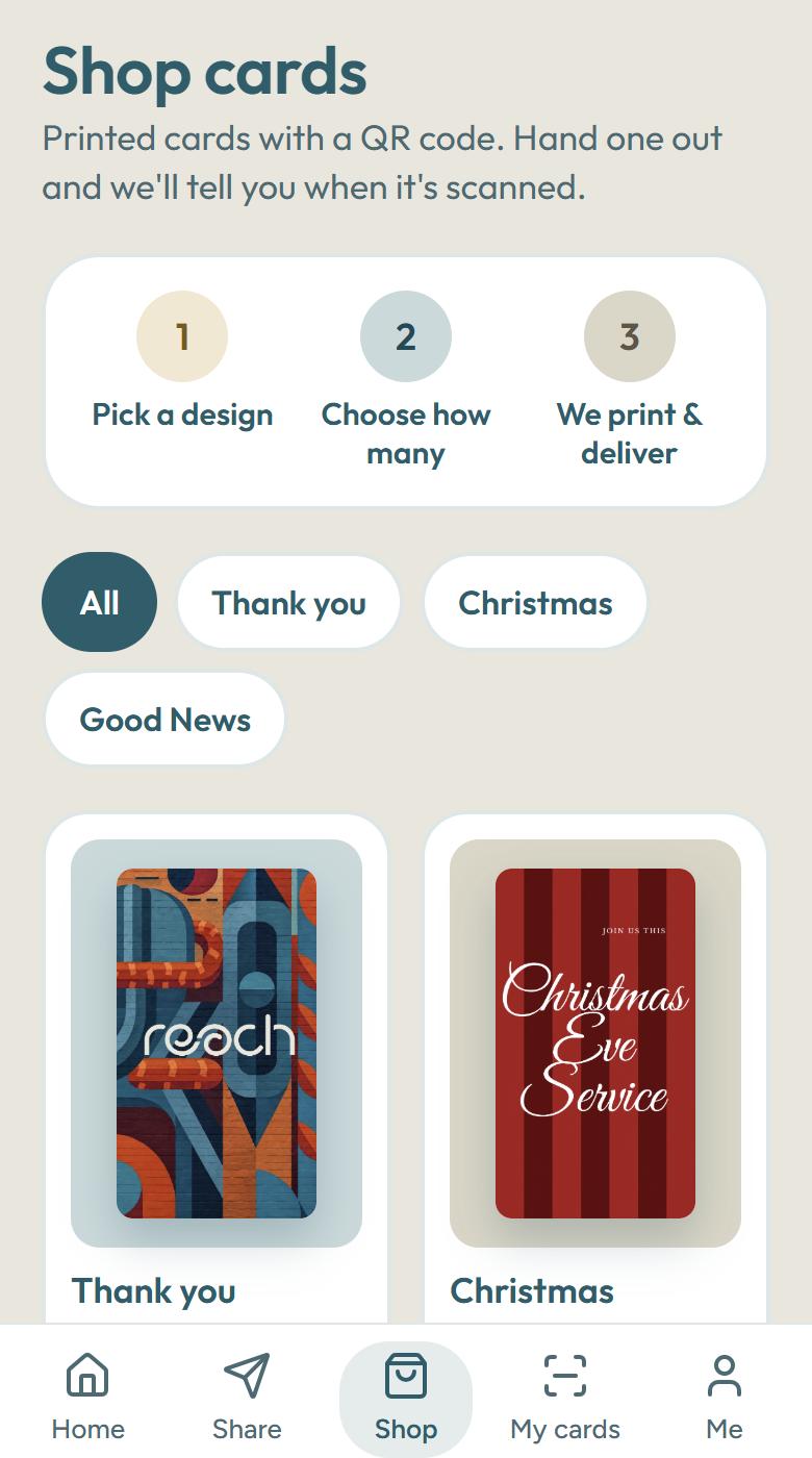 Shop cards: Thank you and Christmas designs